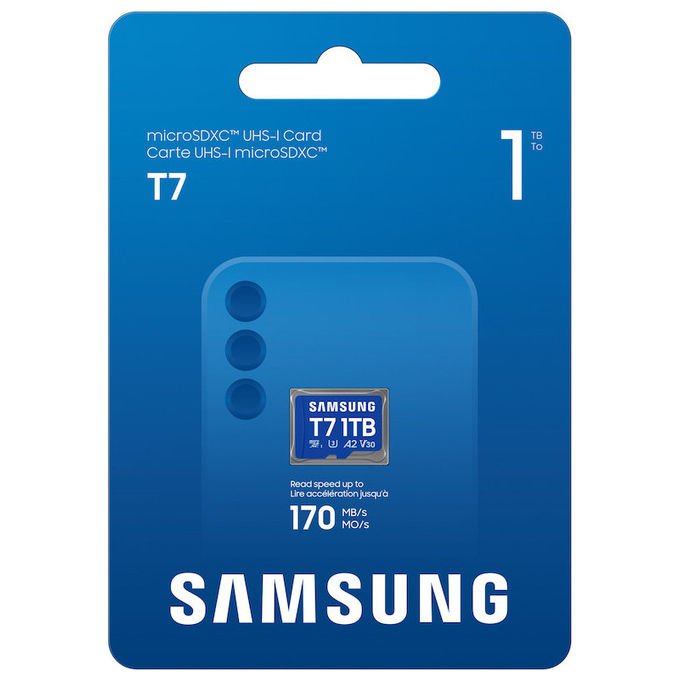 Samsung MB-MB1T0T-WW T7 Scheda microSDXC 1 TB UHS-I U3 V30 A2 170 MB-s colore Blu