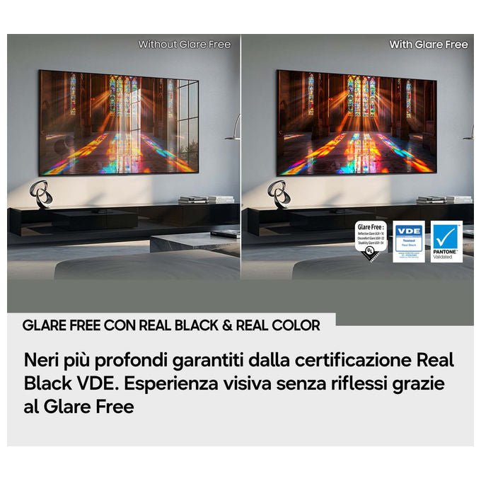 Samsung QE55S90HAEXZT OLED AI TV 55'' 4K Smart TV OLED HDR+ Motion Xcelerator 165Hz Dolby Atmos Wi-Fi 6E colore Nero