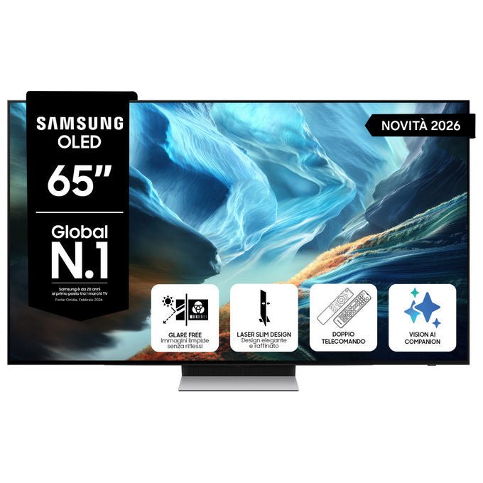 Samsung QE65S90HAEXZT OLED AI TV 65'' 4K Smart TV Processore NQ4 AI Gen3 Motion Xcelerator 165Hz Dolby Atmos colore Nero