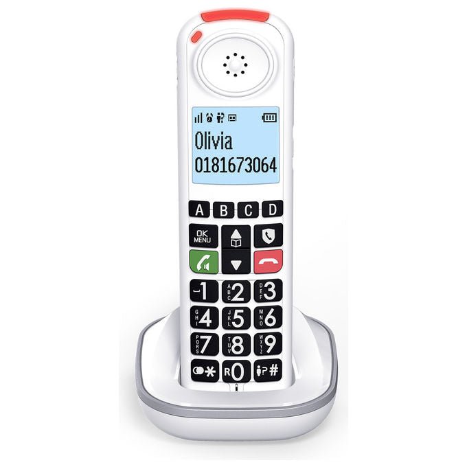 Swissvoice ATL1430189 Xtra 55 Telefono Cordless Aggiuntivo DECT 90 dB +40 dB Compatibile Apparecchi Acustici colore Bianco