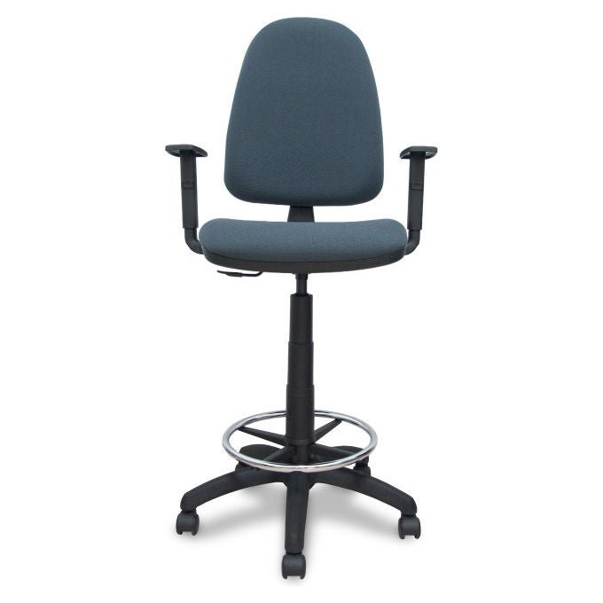 PIQUERAS Y CRESPO T04CPBALI600B10 Ayna Sgabello da Ufficio Ergonomico Tessuto Bali Braccioli 1D Regolabili 5 Ruote 100 Kg colore Grigio