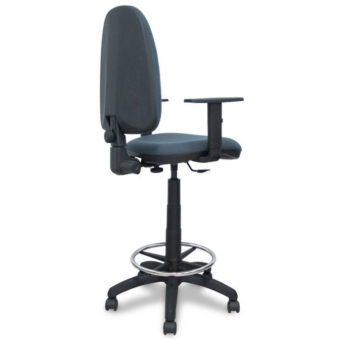 PIQUERAS Y CRESPO T04CPBALI600B10 Ayna Sgabello da Ufficio Ergonomico Tessuto Bali Braccioli 1D Regolabili 5 Ruote 100 Kg colore Grigio