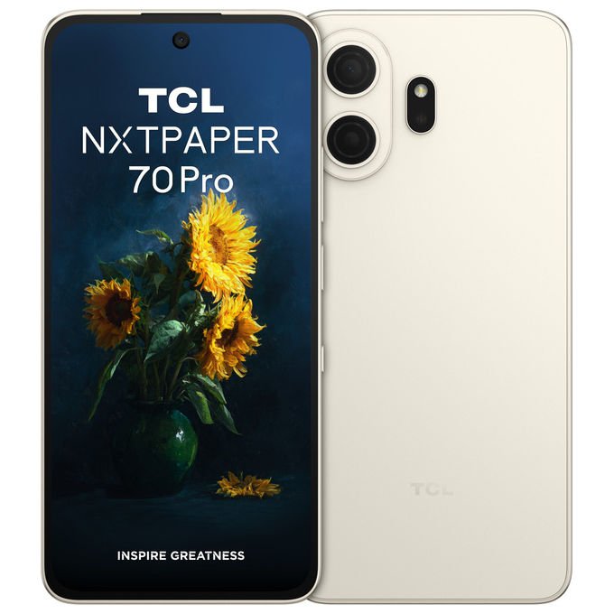 TCL T807D-2BLCA112 NXTPAPER 70 Pro Smartphone 5G 6.9'' 8 GB RAM 512 GB Android 16 Doppia SIM IP68 colore Oro