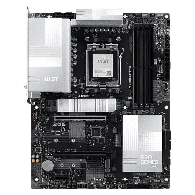 MSI PRO X870E-S EVO WIFI Scheda madre AMD X870E Socket AM5 ATX DDR5 WiFi 7 colore Nero