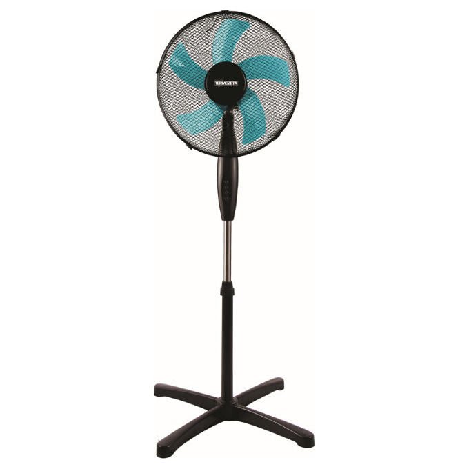 Termozeta TZWZ02PLUSN Windzeta Plus Ventilatore a piantana 5 pale 3 velocita' 40W oscillazione automatica colore Nero