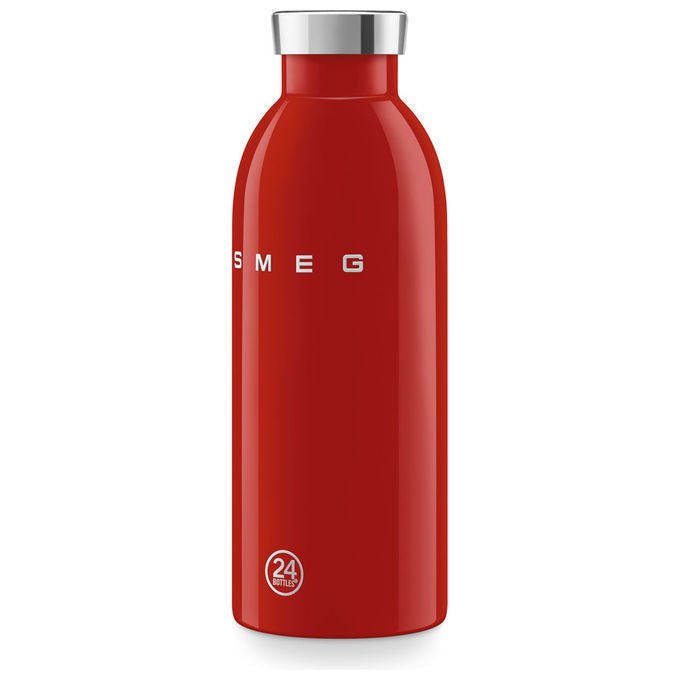 Smeg WBF01RD Borraccia Termica 500 ml Doppia Parete Acciaio Inox 18-8 Isolamento 24h freddo 12h caldo colore Rosso