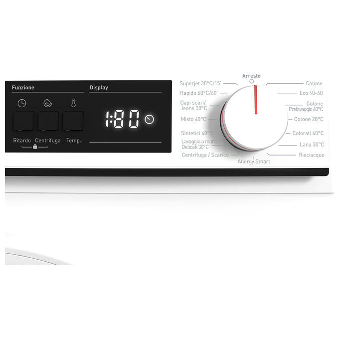 Sharp ES-NFA612BWNA Lavatrice Frontale 6 Kg 1400 rpm Classe A Motore Inverter Allergy Smart 15 programmi (84.5x59.7x49.7 cm) colore Bianco