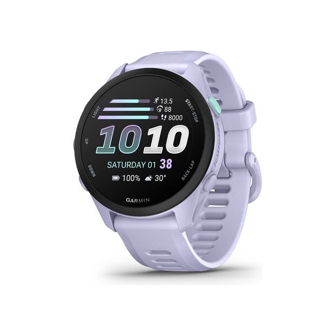 Garmin 010-04307-03 Forerunner 70 Smartwatch GPS AMOLED 1.2'' 80+ Sport 5 ATM 13 giorni batteria colore Lavanda