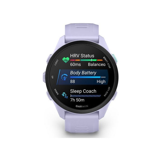 Garmin 010-04307-03 Forerunner 70 Smartwatch GPS AMOLED 1.2'' 80+ Sport 5 ATM 13 giorni batteria colore Lavanda