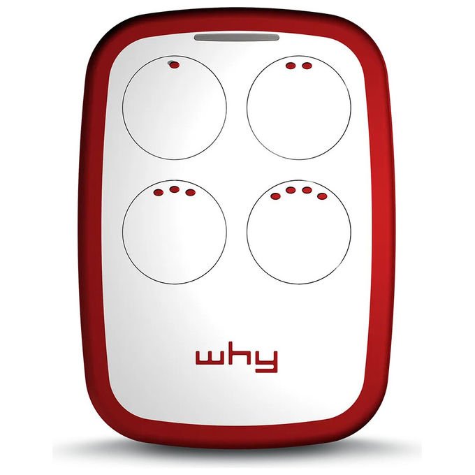 Sice 4791020 WHY EVO NOA Radiocomando Universale Multifrequenza 4 Tasti 286 868 MHz Rolling Code colore Rosso Granada