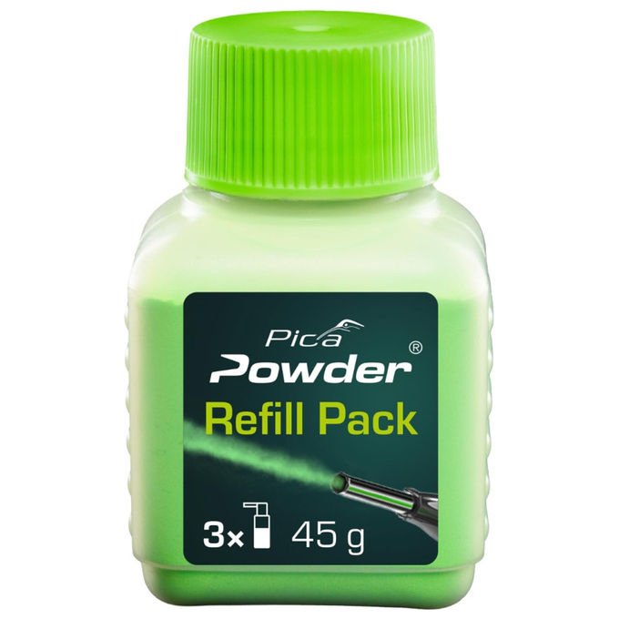 Pica 2030 Powder Refill Pack Polvere di Ricarica per Spraymarker 45g circa 4500 spruzzi colore Verde Fluorescente