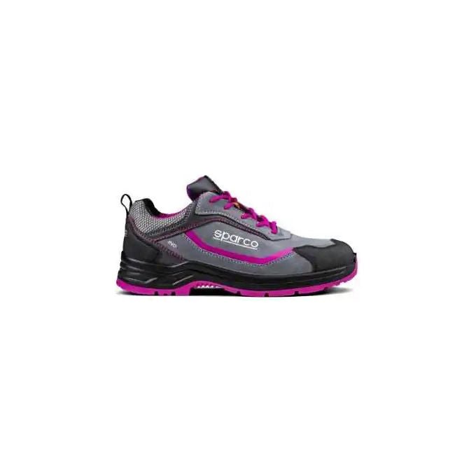 Sparco 07539 Indy Danica Scarpe Antinfortunistiche S3S ESD SR FO LG Puntale Vetroresina Suola PU bi-densita' colore Grigio Fucsia
