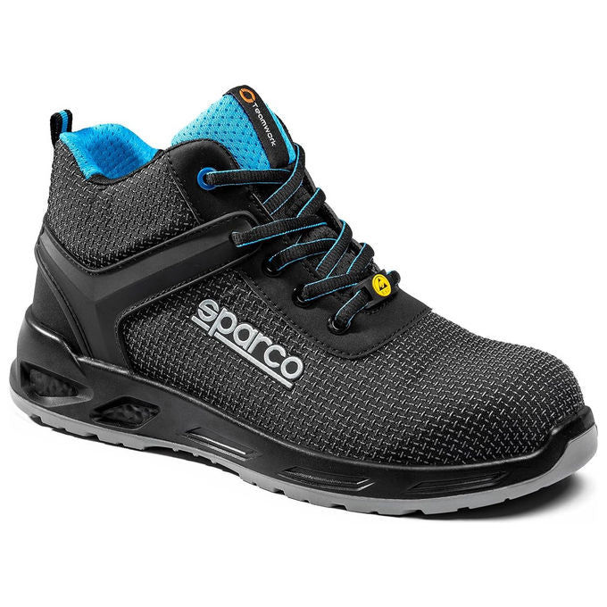 Sparco BTB005 Horizon Tek-H Scarponcini Antinfortunistici S3S SR FO ESD Metal Free Puntale Composito colore Nero Blu
