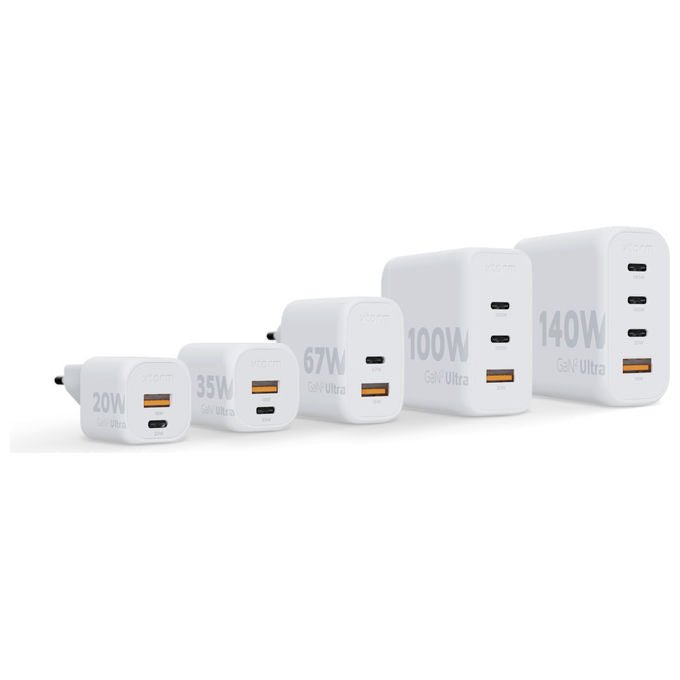 Xtorm XEC067 GaN2 Ultra Caricatore da Parete 67W USB-C PD USB-A Quick Charge 3.0 2 Porte colore Bianco