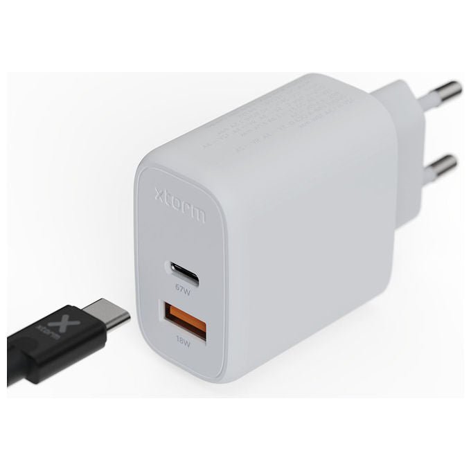 Xtorm XEC067 GaN2 Ultra Caricatore da Parete 67W USB-C PD USB-A Quick Charge 3.0 2 Porte colore Bianco