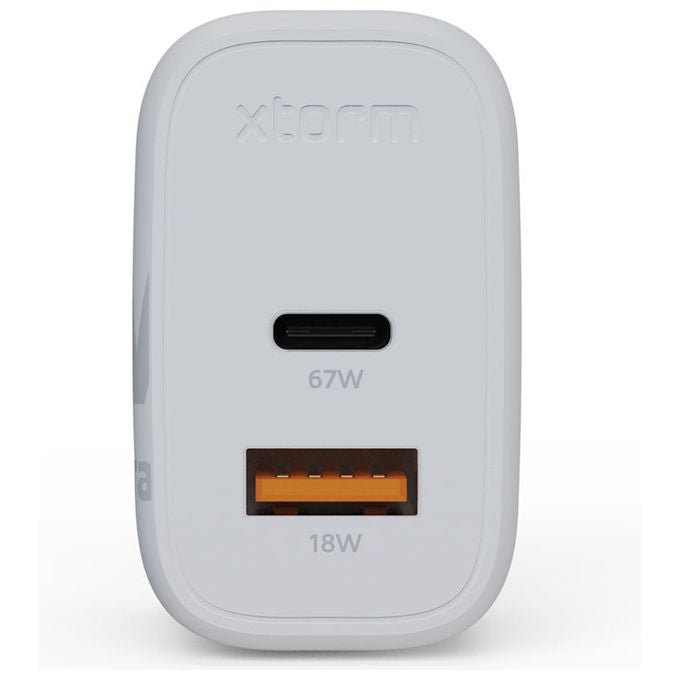 Xtorm XEC067 GaN2 Ultra Caricatore da Parete 67W USB-C PD USB-A Quick Charge 3.0 2 Porte colore Bianco