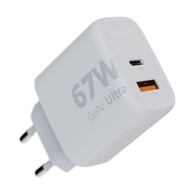 Xtorm XEC067 GaN2 Ultra Caricatore da Parete 67W USB-C PD USB-A Quick Charge 3.0 2 Porte colore Bianco