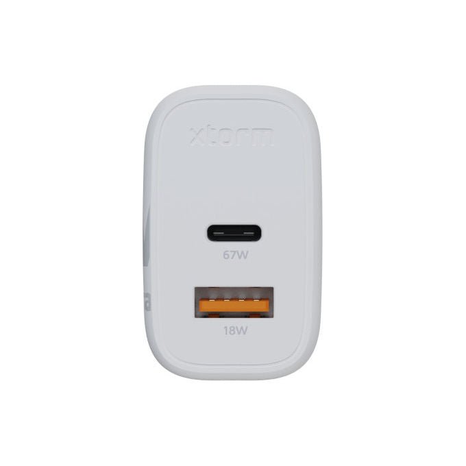 Xtorm XEC067 GaN2 Ultra Caricatore da Parete 67W USB-C PD USB-A Quick Charge 3.0 2 Porte colore Bianco