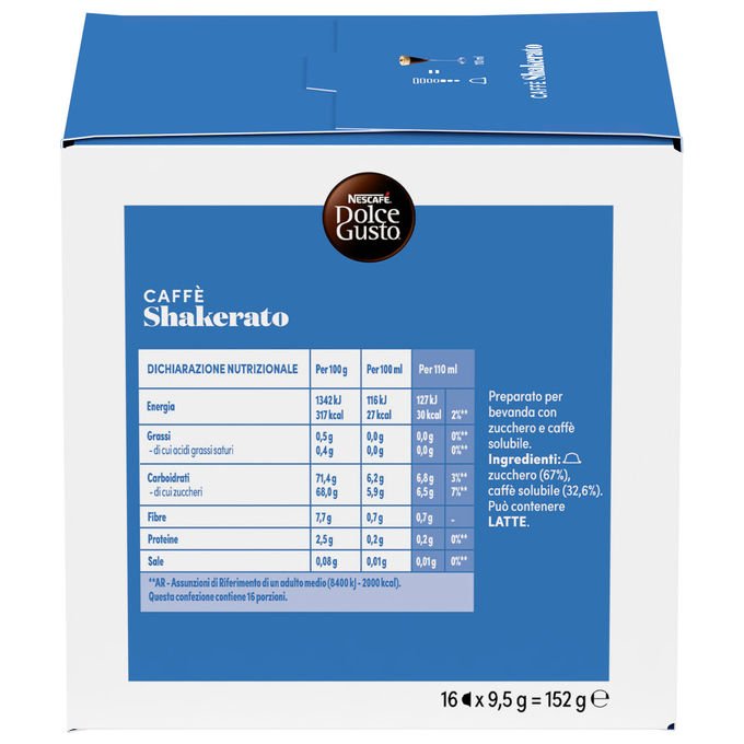 Nescafé 12602908 Dolce Gusto Capsule Caffe' Shakerato 16 capsule compatibili Dolce Gusto