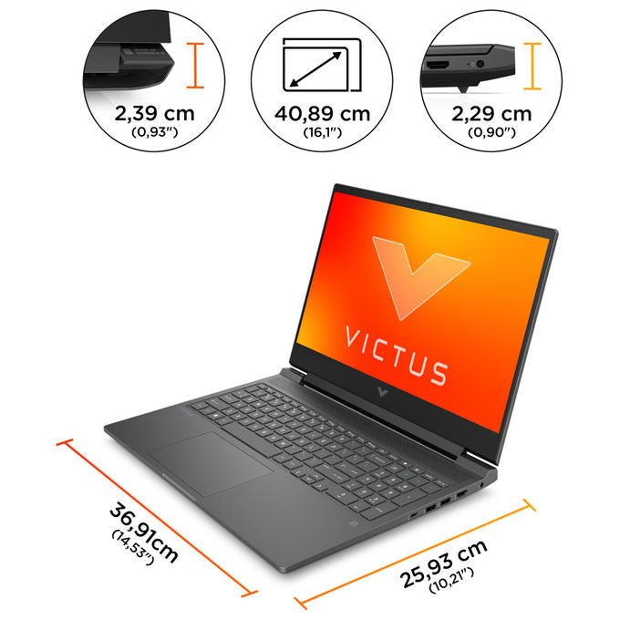 HP VICTUS16-R0028NL Victus Notebook Gaming 16.1'' Intel Core i7-13620H 16 GB DDR5 1 TB SSD NVIDIA GeForce RTX 4070 Wi-Fi 6 Windows 11 Home colore Nero