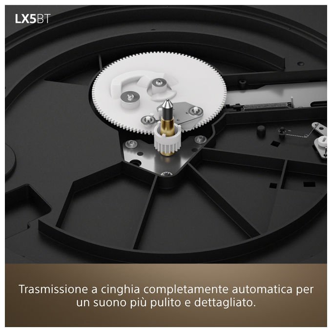 Sony PSLX5BT Giradischi a Cinghia Automatico Bluetooth aptX piatto Alluminio 33 45 rpm colore Nero
