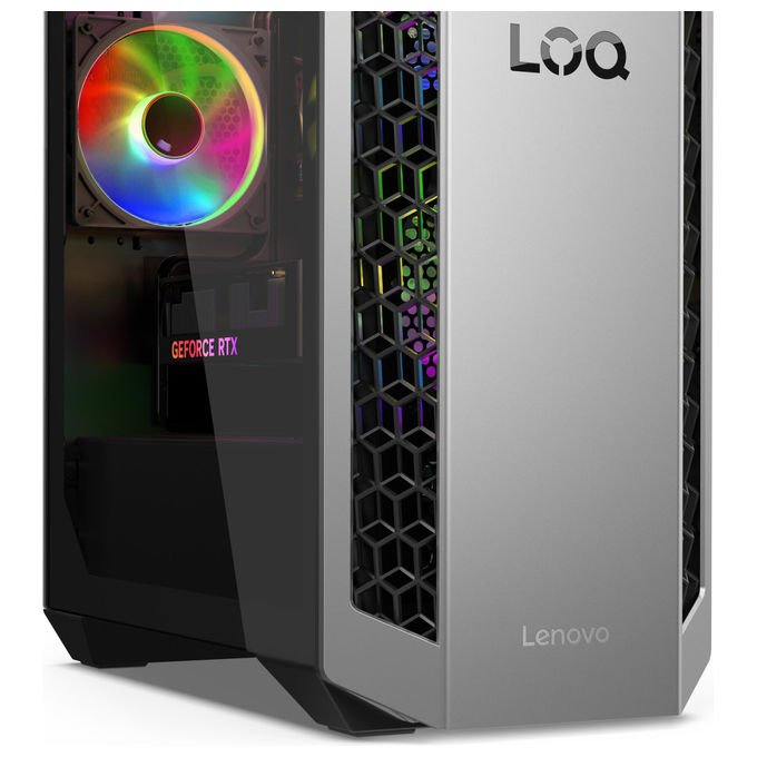 Lenovo 91DF004BYD LOQ Tower PC Gaming AMD Ryzen 7 8745HX 16 GB DDR5 SSD 1 TB NVIDIA GeForce RTX 5060 Ti 8 GB GDDR7 Windows 11 Home colore Nero