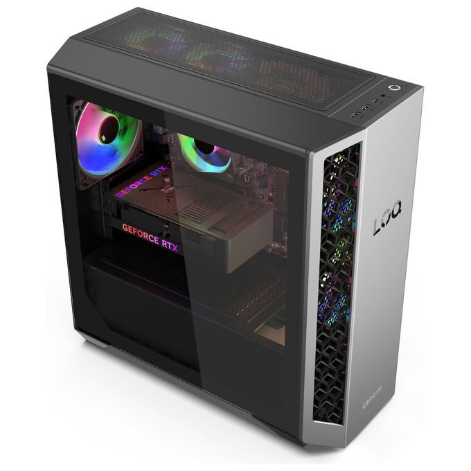 Lenovo 91DF004BYD LOQ Tower PC Gaming AMD Ryzen 7 8745HX 16 GB DDR5 SSD 1 TB NVIDIA GeForce RTX 5060 Ti 8 GB GDDR7 Windows 11 Home colore Nero