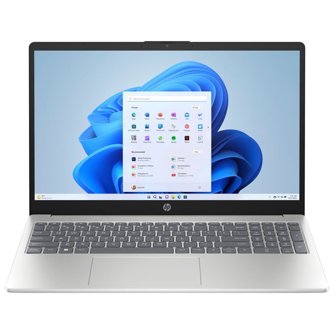 HP 15-FC0120NL Computer portatile 15.6'' Full HD AMD Athlon Silver 7120U 4 GB RAM 128 GB SSD Wi-Fi 6 Windows 11 Home colore Argento
