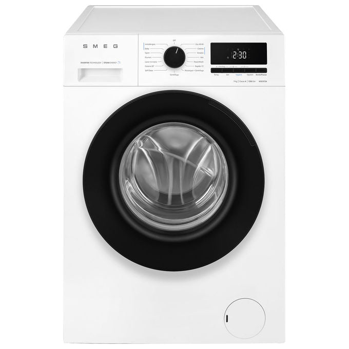 Smeg W3C072A Lavatrice Frontale Slim 6 Kg 1200 rpm Classe A Motore Inverter Funzione Vapore (85x60x47 cm) colore Bianco