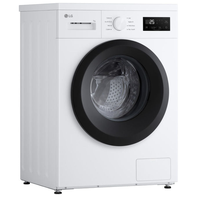 LG F4NA10S7NWK Lavatrice Slim 7 Kg 1400 rpm Classe A Vapore Igienizzante Cestello Bolle (85x60x47 cm) colore Bianco