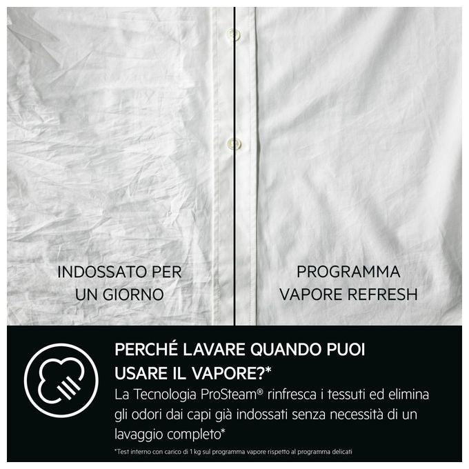 AEG LR7FH94VY Serie 7000 Lavatrice Carica Frontale 9 Kg 1400 rpm Classe A ProSteam Wi-Fi 74 dB (85x60x57 cm) colore Bianco