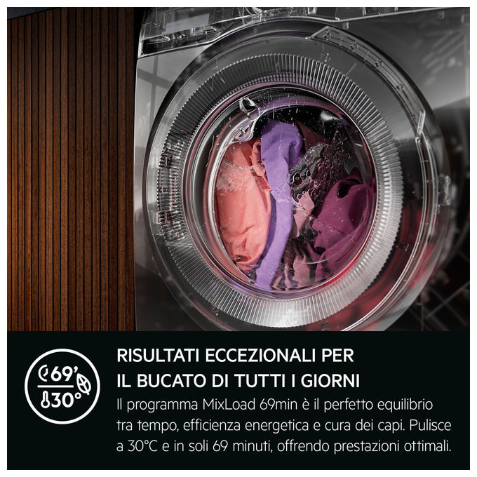 AEG LR7FH94VY Serie 7000 Lavatrice Carica Frontale 9 Kg 1400 rpm Classe A ProSteam Wi-Fi 74 dB (85x60x57 cm) colore Bianco