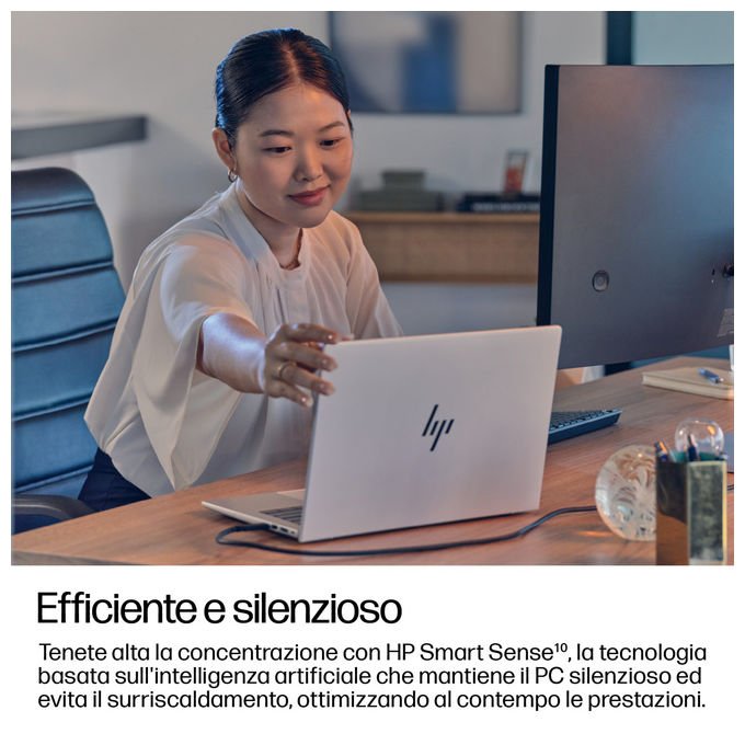 HP D76L9ET EliteBook 8 G1i Notebook 14'' Intel Core Ultra 5 226V 16 GB RAM 512 GB SSD Wi-Fi 7 Windows 11 Pro colore Argento