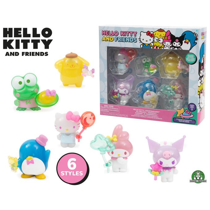 Giochi Preziosi HKT11 Hello Kitty Set 6 Mini Figure in PVC con Accessori 5 cm colore Multicolore