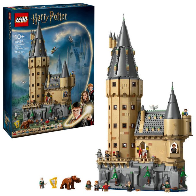 Lego 76454 Harry Potter Set da Costruzione Castello di Hogwarts Torre della Grande Scalinata Principale 2135 pezzi 12 Minifigure colore Multicolore