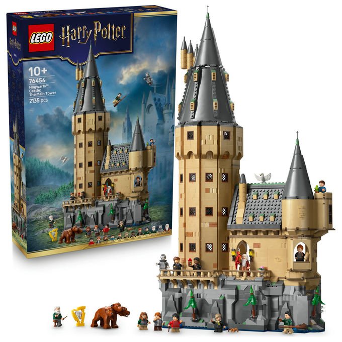 Lego 76454 Harry Potter Set da Costruzione Castello di Hogwarts Torre della Grande Scalinata Principale 2135 pezzi 12 Minifigure colore Multicolore