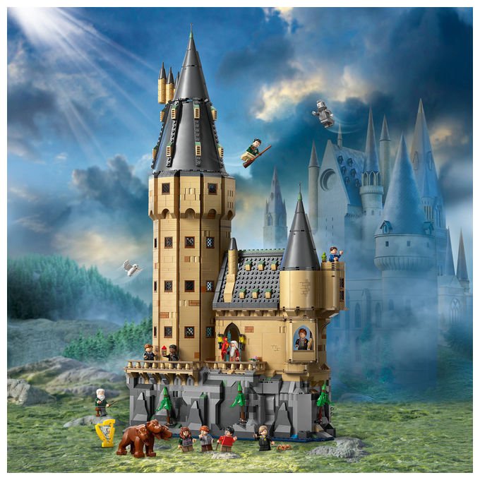 Lego 76454 Harry Potter Set da Costruzione Castello di Hogwarts Torre della Grande Scalinata Principale 2135 pezzi 12 Minifigure colore Multicolore