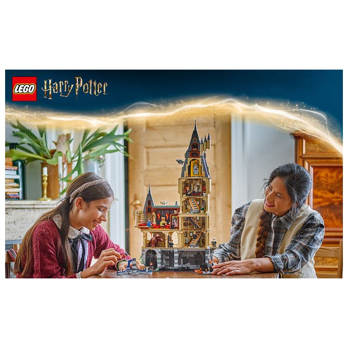 Lego 76454 Harry Potter Set da Costruzione Castello di Hogwarts Torre della Grande Scalinata Principale 2135 pezzi 12 Minifigure colore Multicolore