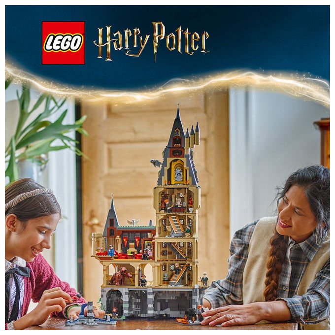 Lego 76454 Harry Potter Set da Costruzione Castello di Hogwarts Torre della Grande Scalinata Principale 2135 pezzi 12 Minifigure colore Multicolore