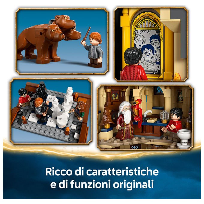 Lego 76454 Harry Potter Set da Costruzione Castello di Hogwarts Torre della Grande Scalinata Principale 2135 pezzi 12 Minifigure colore Multicolore