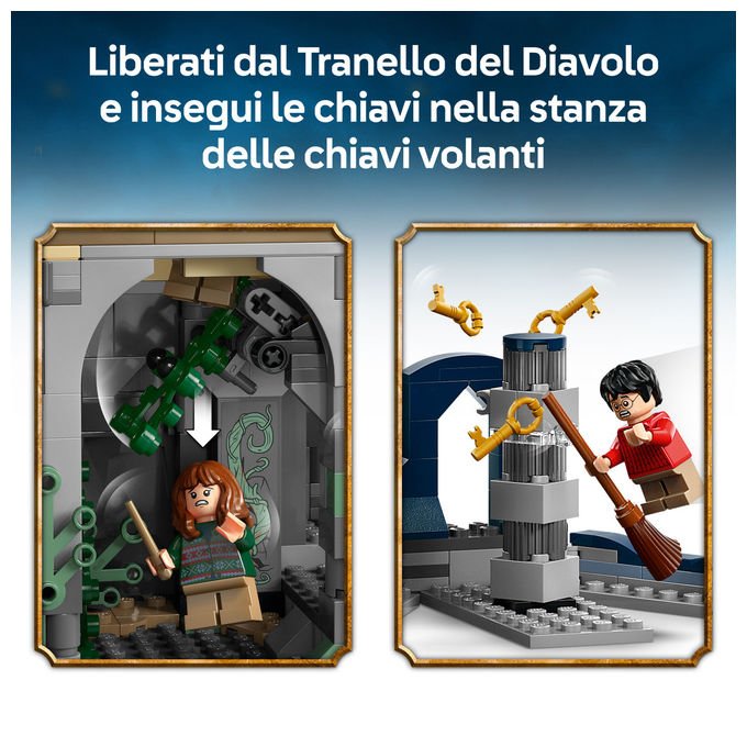 Lego 76454 Harry Potter Set da Costruzione Castello di Hogwarts Torre della Grande Scalinata Principale 2135 pezzi 12 Minifigure colore Multicolore