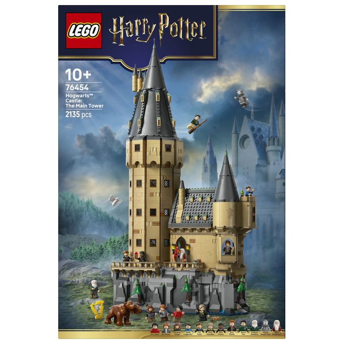 Lego 76454 Harry Potter Set da Costruzione Castello di Hogwarts Torre della Grande Scalinata Principale 2135 pezzi 12 Minifigure colore Multicolore