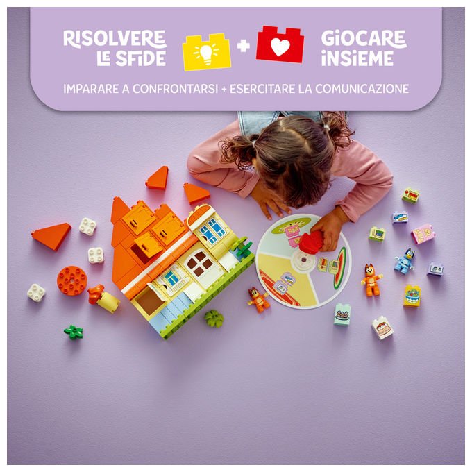 Lego 10459 DUPLO Bluey Set da Costruzione Casa della Famiglia con Gioco di Memoria 83 pezzi 3+ colore Multicolore