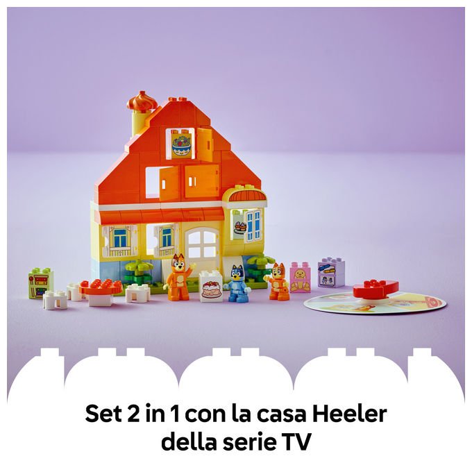 Lego 10459 DUPLO Bluey Set da Costruzione Casa della Famiglia con Gioco di Memoria 83 pezzi 3+ colore Multicolore