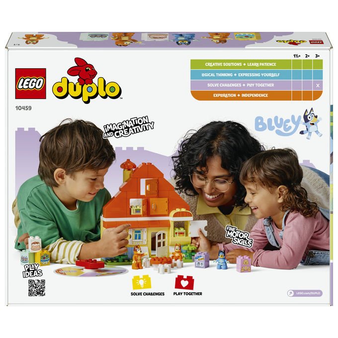 Lego 10459 DUPLO Bluey Set da Costruzione Casa della Famiglia con Gioco di Memoria 83 pezzi 3+ colore Multicolore