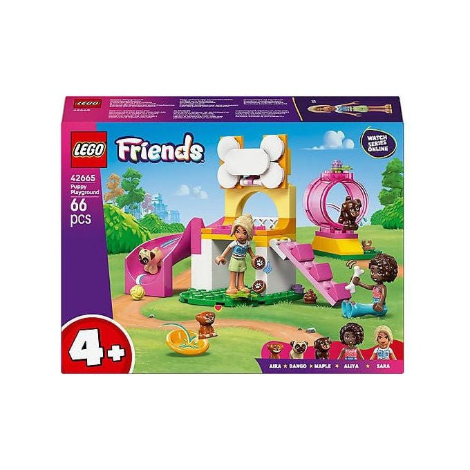 Lego 42665 Friends Parco Giochi dei Cuccioli Set Costruzioni 66 pezzi 2 Mini Bamboline 3 Cani 4+