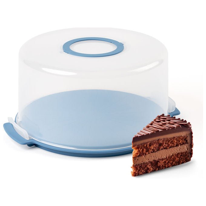 Guzzini 6585080 Tortiera alta da asporto Contenitore per torte rotondo lavastoviglie PP colore Blu Trasparente