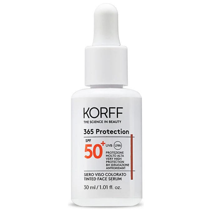 Korff 365 Protection Siero Viso Colorato SPF50+ Protezione UVA UVB Luce Blu Idratante 8h 30ml