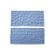 Bake Fun Tappetino Decorativo per Torte Set 2 Pezzi Motivo Selciato e Muro di Pietra per Pasta di Zucchero 14,5x7 cm