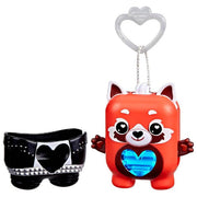 Hasbro HSG2215EU40 Nano-mals Cucciolo Elettronico Interattivo Pamanda Panda Rosso Antistress 70+ Reazioni 6.9 cm colore Rosso